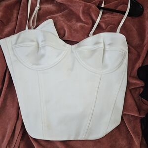 Aritzia white bustier